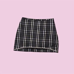 Forever 21 Black and White Checkered Mini Skirt